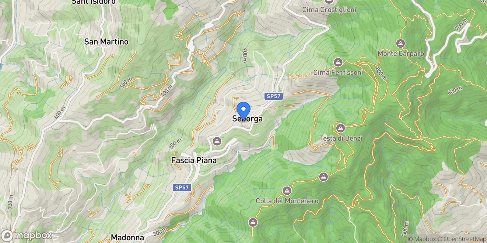 Map showing Seborga, Liguria, Italy.