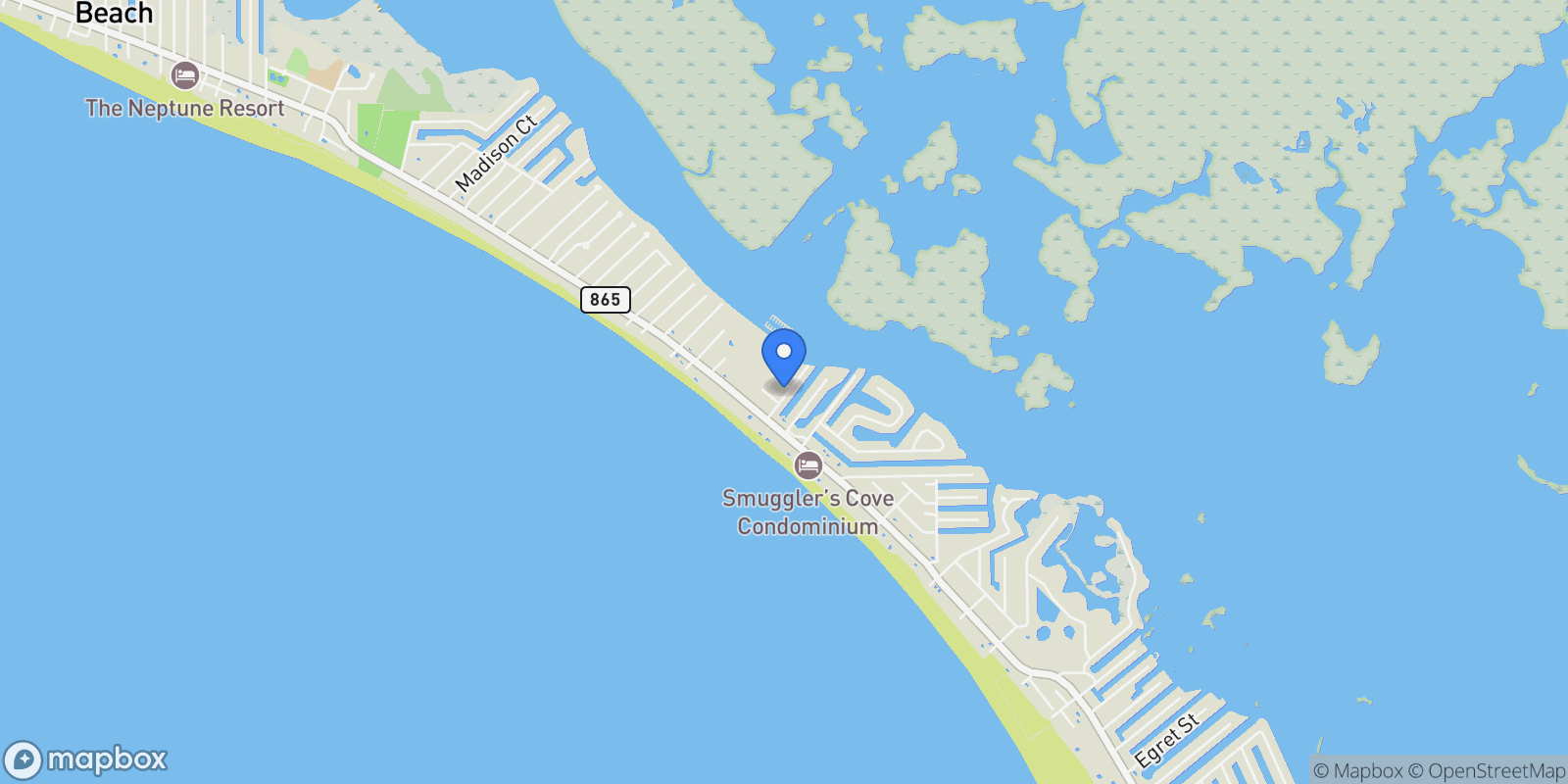 Map showing 4880 Coquina RD, Fort Myers Beach, Florida, United States.