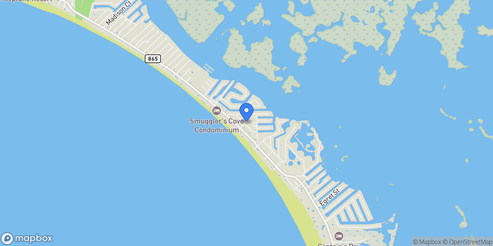 Map showing 210 Dakota AVE, Fort Myers Beach, Florida, United States.