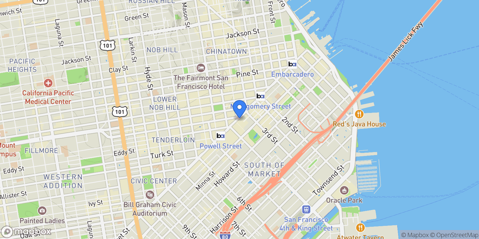 Map showing 765 Market Street 27D, San Francisco, California, United States.