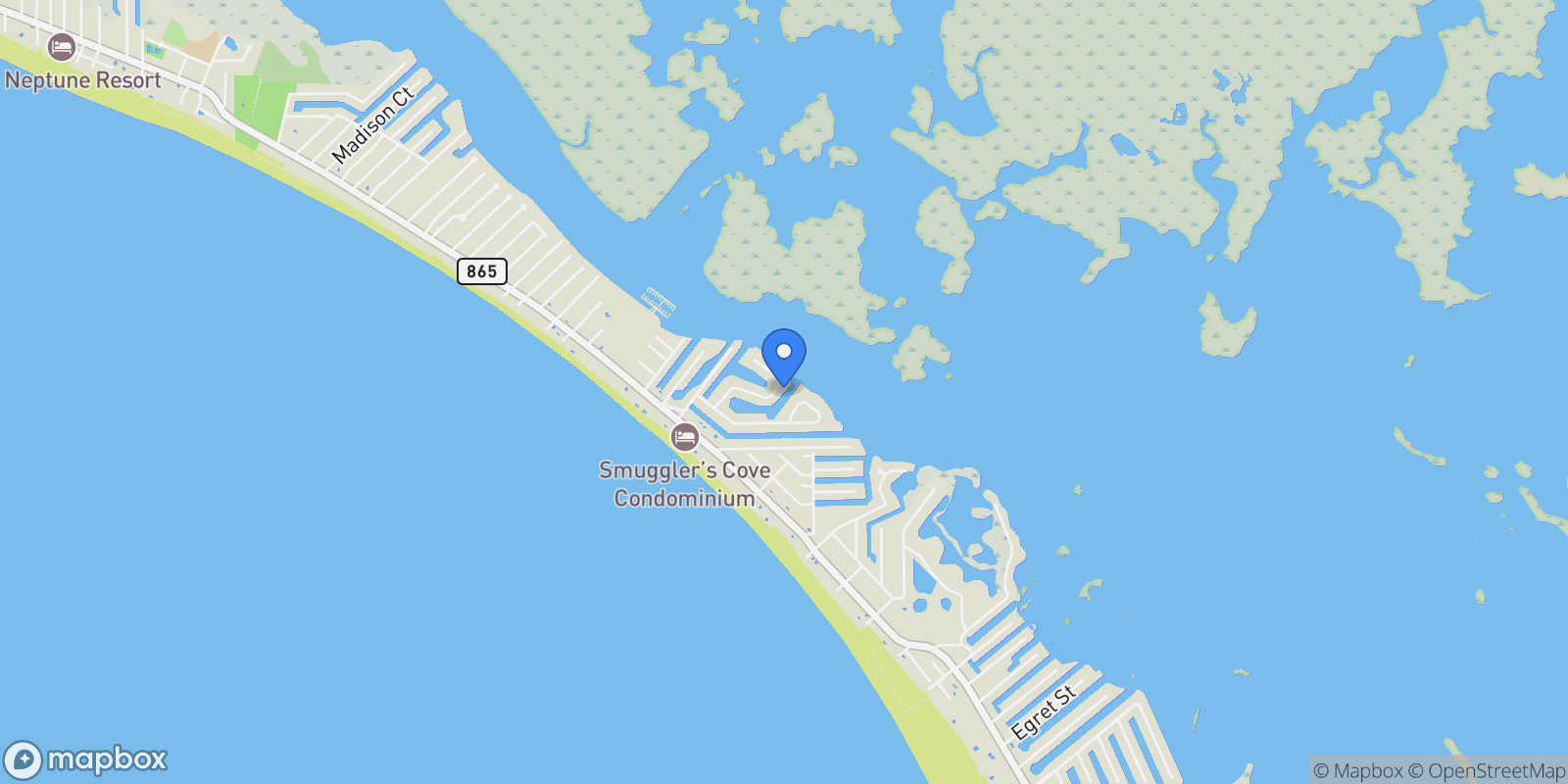 Map showing 490 Randy LN, Fort Myers Beach, Florida, United States.