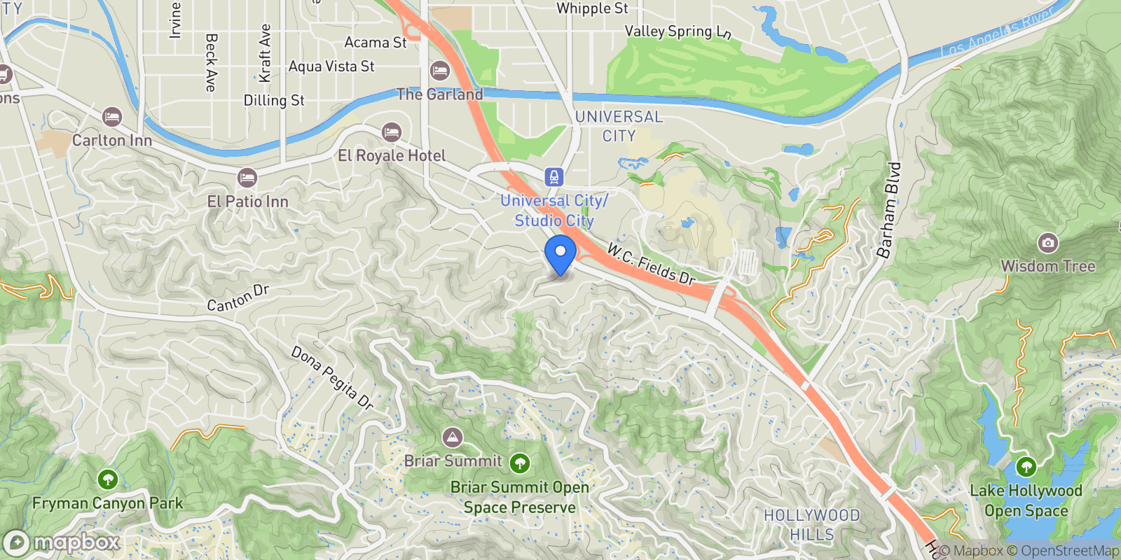 Map showing 3649 Regal Place 102, Los Angeles, California, United States.