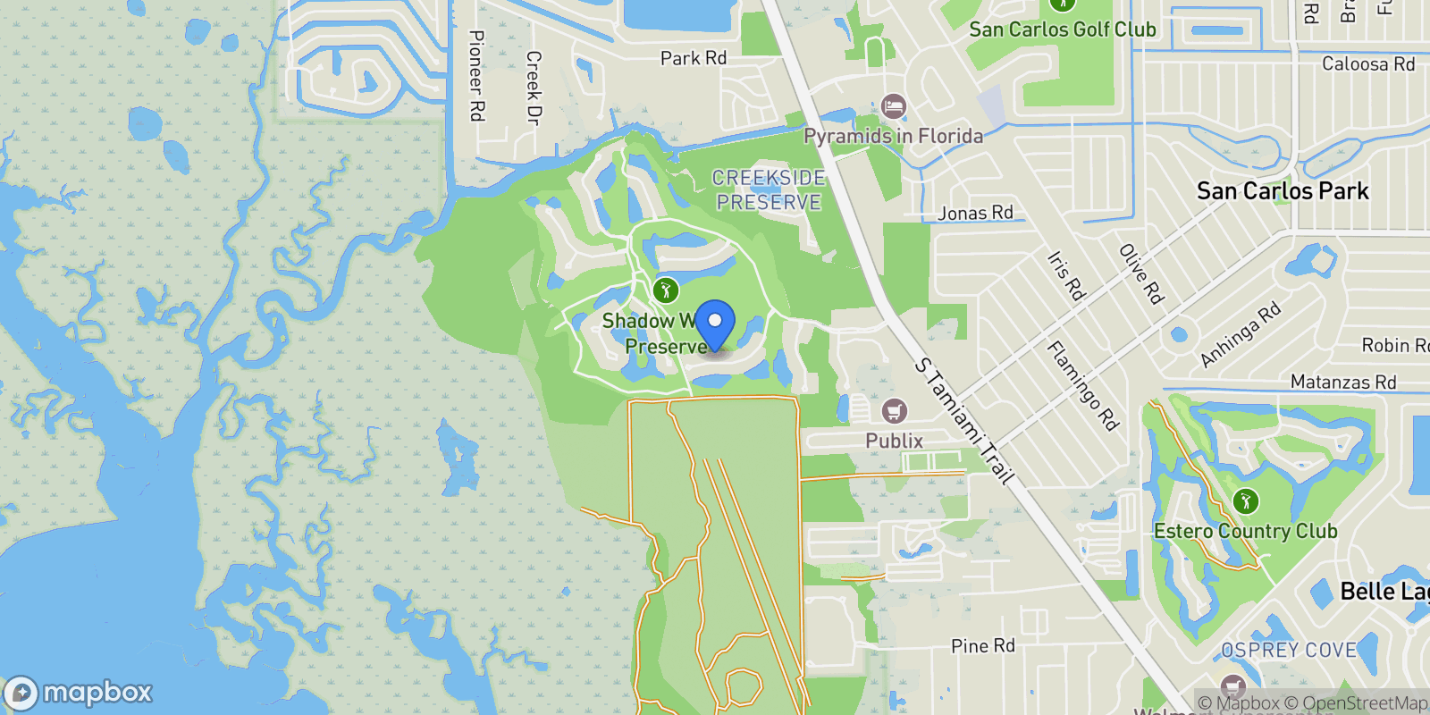 Map showing 6891 Lakewood Isle DR, Fort Myers, Florida, United States.