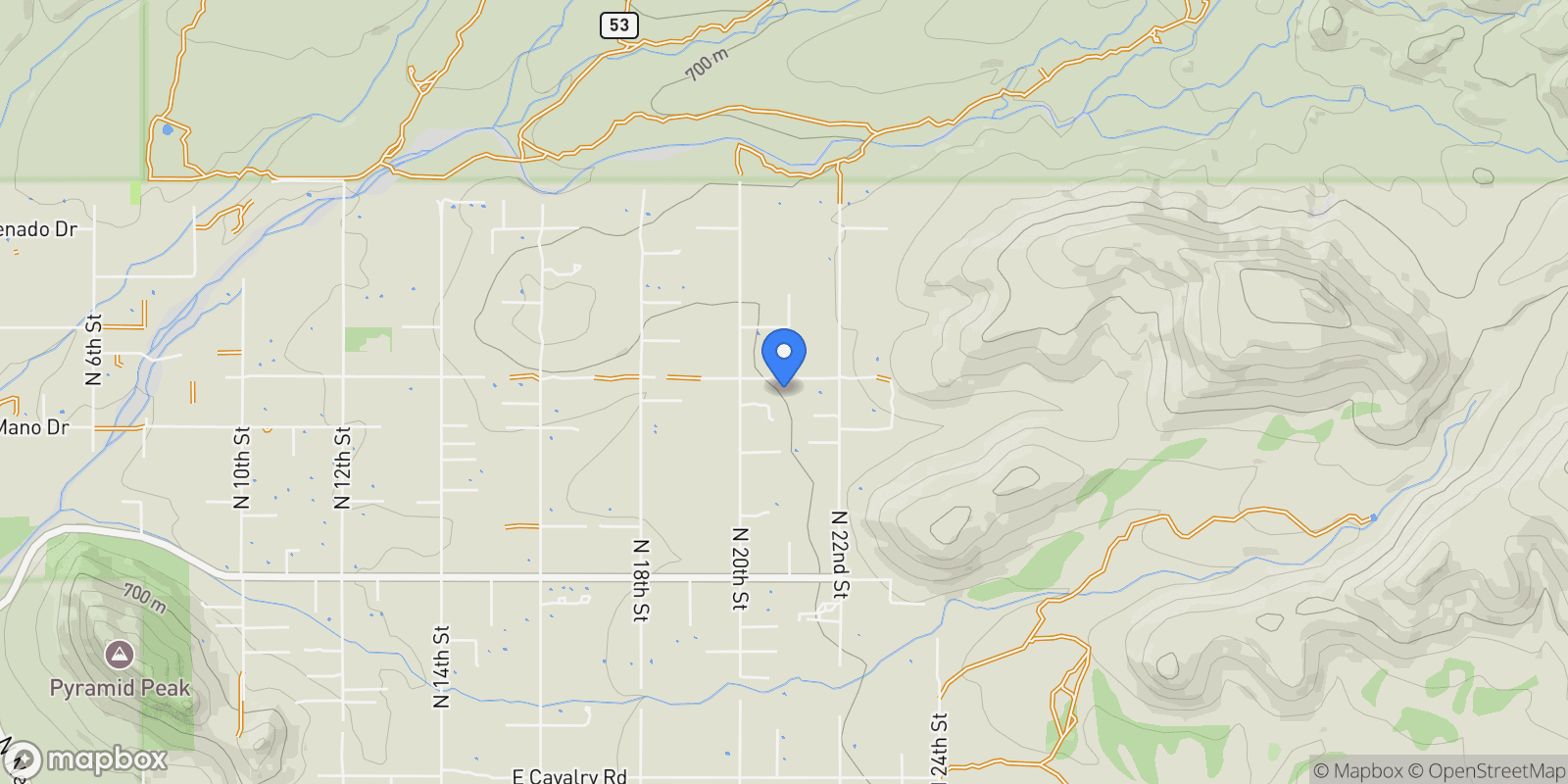 Map showing 2049 E Gaffney Rd, Phoenix, AZ 85087, New River, Arizona, United States.