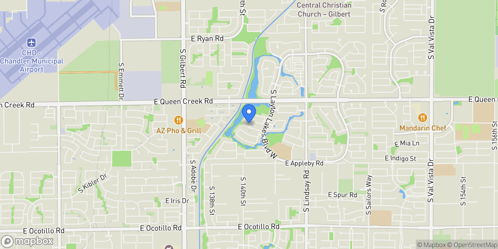 Map showing 3522 E Dogwood Dr, Chandler, AZ 85286, Chandler, Arizona, United States.