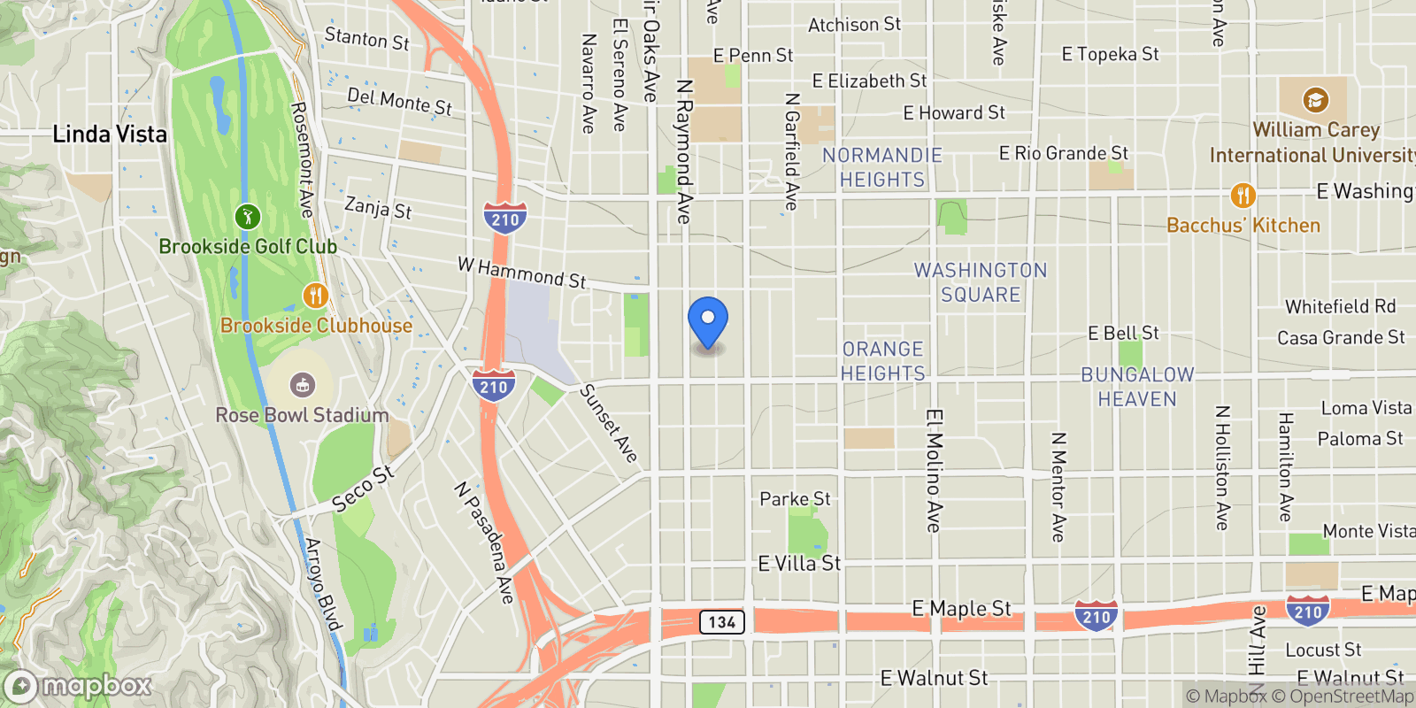 Map showing 965 N Summit Avenue, Altadena, California, United States.