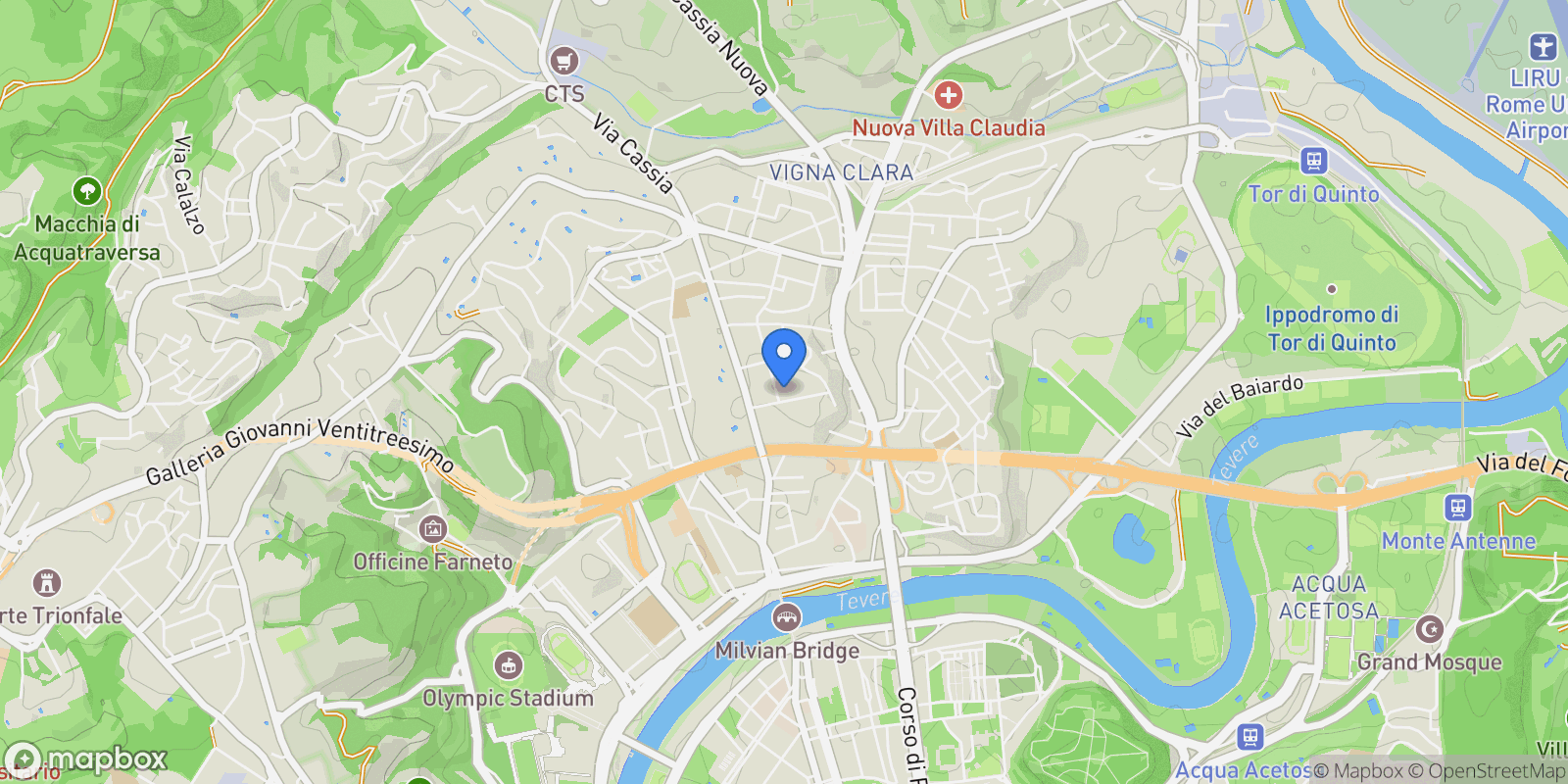 Map showing Via Ronciglione, 13, 00191 Roma RM, Italy, Rome, Lazio, Italy.