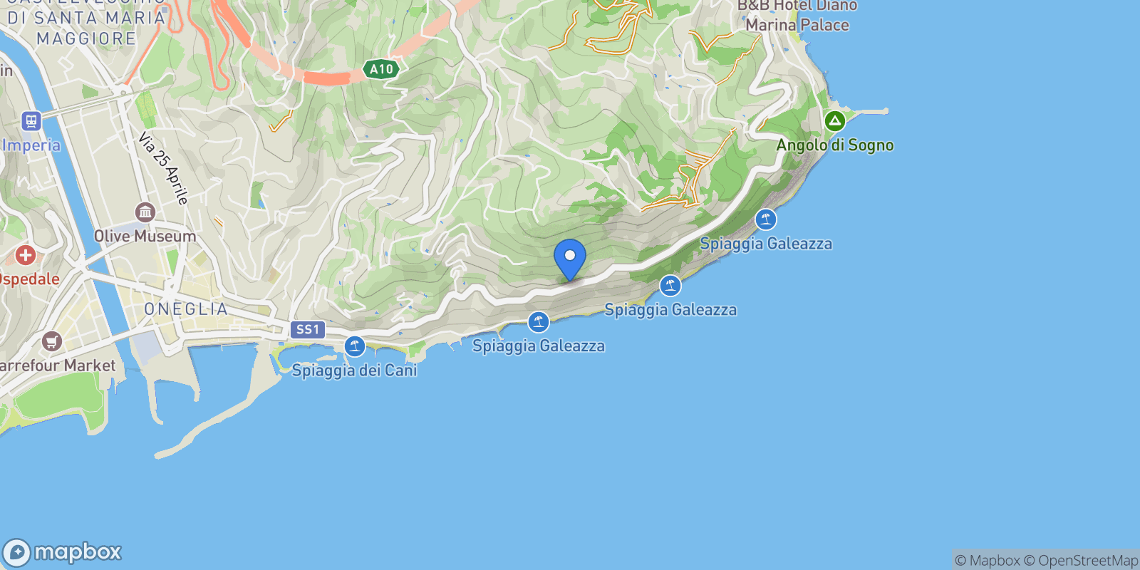 Map showing Via G. Menotti Serrati, 89, 18100 Imperia IM, Italy, Liguria, Italy.