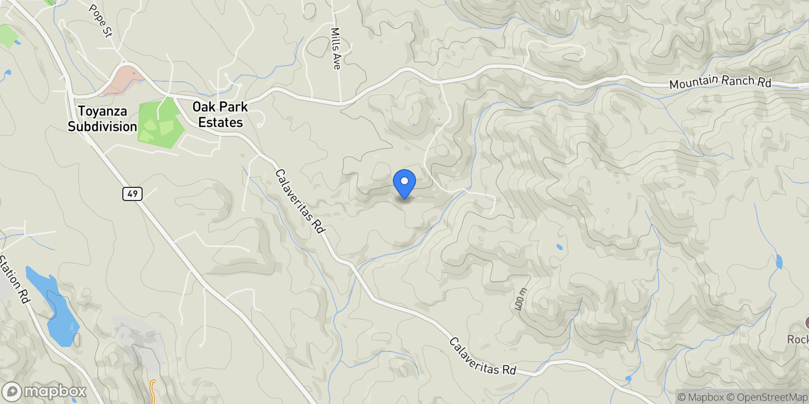 Map showing 2800 Willow Creek Road, San Andreas, CA 95249, San Andreas, California, United States.
