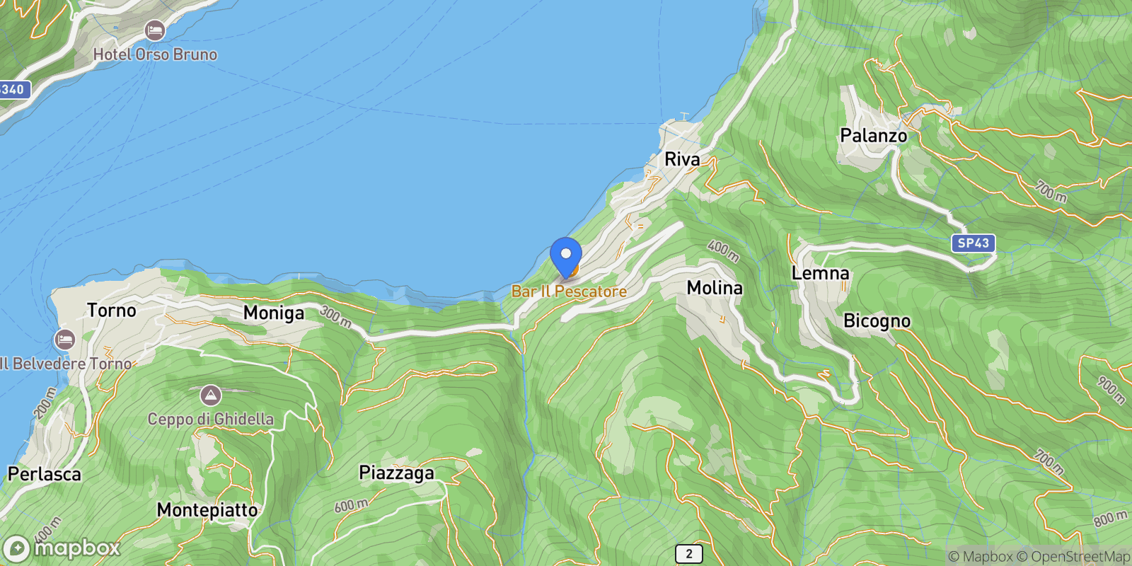 Map showing via provinciale 5, Riva, Lombardy, Italy.