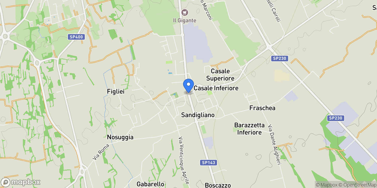 Map showing 13876 Sandigliano BI, Italy, Sandigliano, Piedmont, Italy.