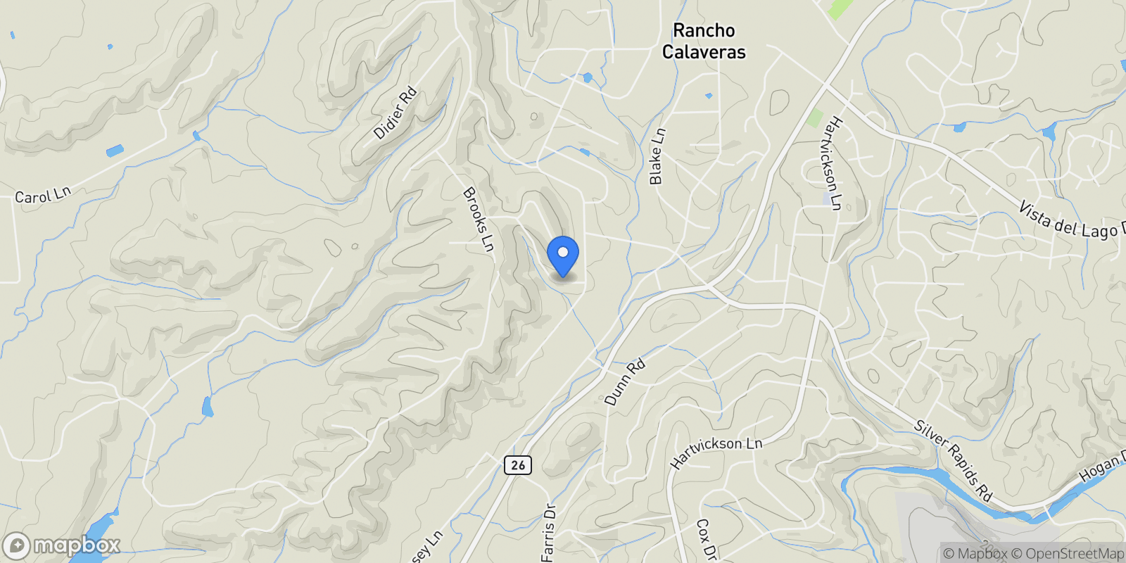 Map showing 3585 Emereff Lane, Valley Springs, CA 95252, Valley Springs, California, United States.