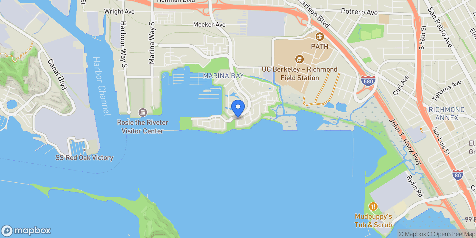 Map showing 35 Southwind Cir, Richmond, California, United States.