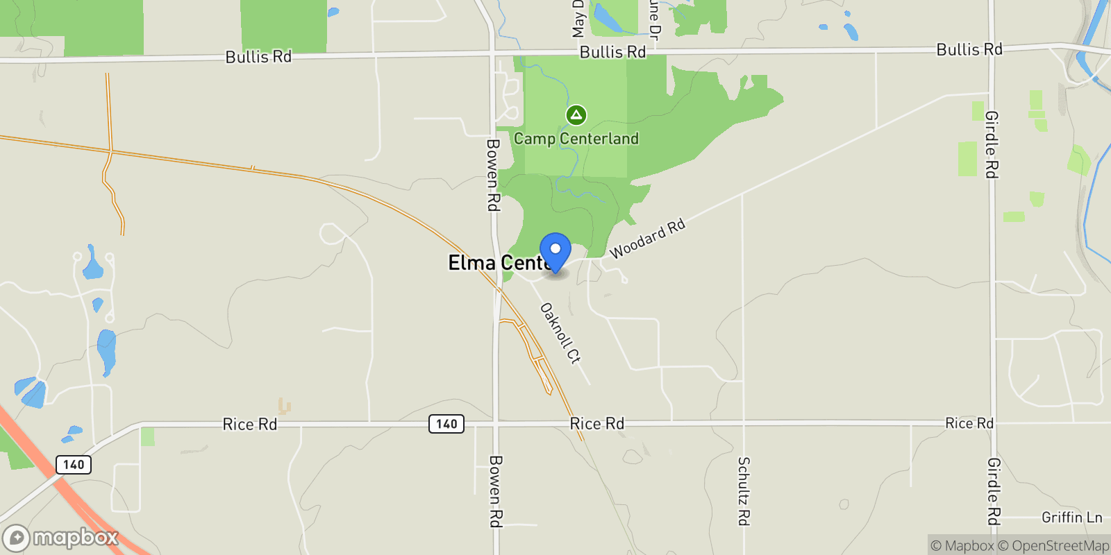 Map showing 1750 Woodard Road, Elma, NY 14059, 14059, New York, United States.