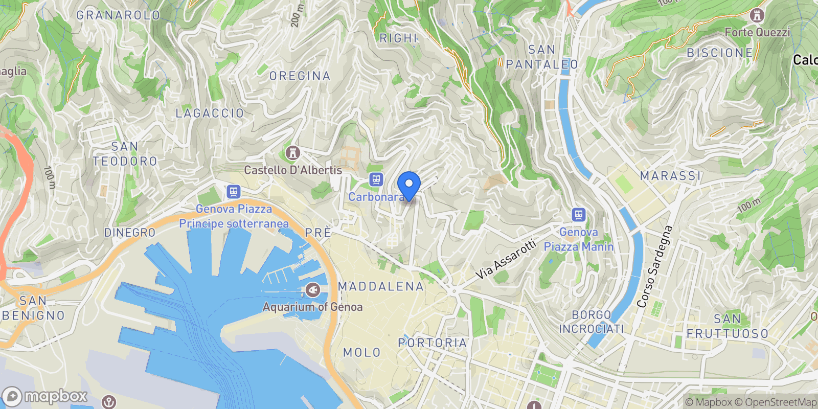 Map showing Corso Niccolò Paganini, Genova GE, Italy, Genoa, Liguria, Italy.