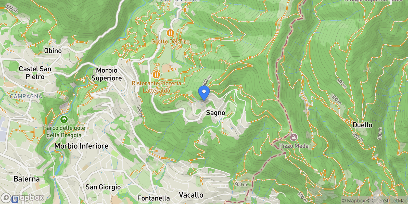 Map showing Via Culmaneta, 6839 Breggia, Switzerland, Breggia, Ticino, Switzerland.