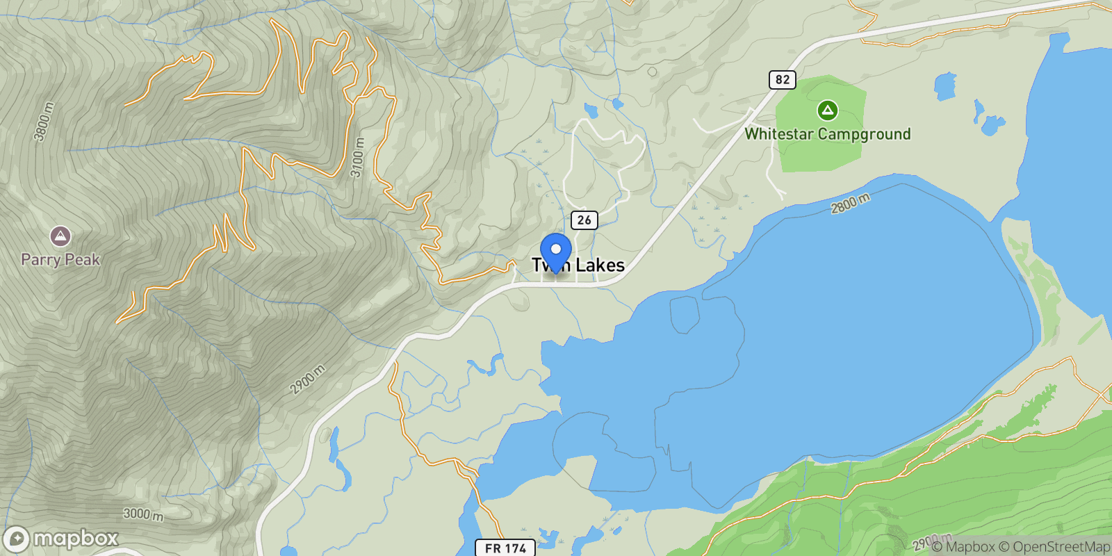 Map showing 0000 Tbd County Road 28a, Twin Lakes, CO 81251, Twin Lakes, Colorado, United States.