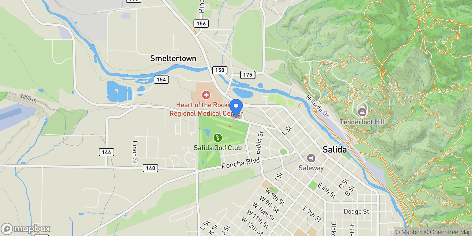 Map showing 534 Crestone Avenue, Salida, CO 81201, Salida, Colorado, United States.