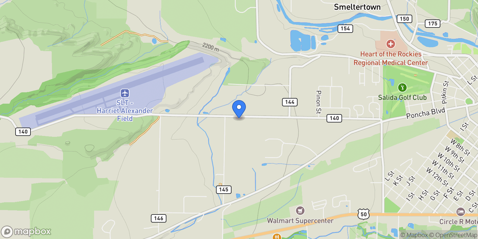 Map showing 8380 County Road 140, Salida, CO 81201, Salida, Colorado, United States.