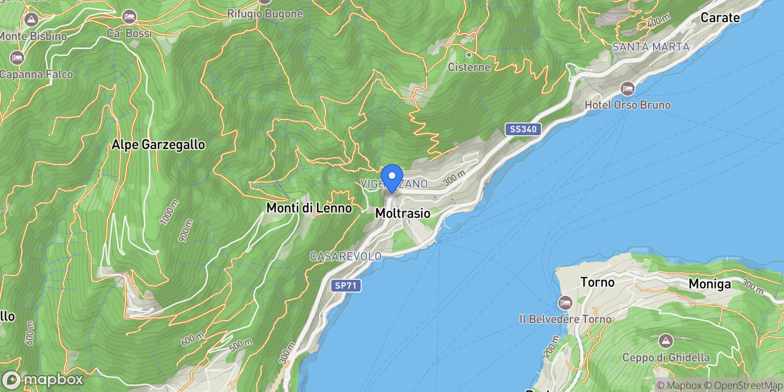 Map showing Moltrasio, Lombardy, Italy.
