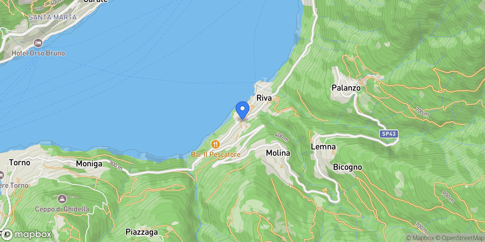 Map showing Via per bellagio, 10, Riva, Lombardy, Italy.