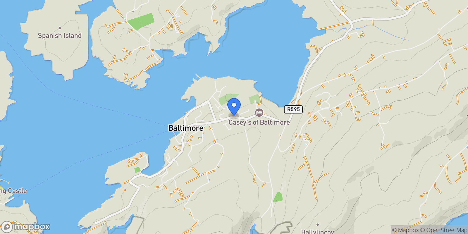 Map showing Baltimore, Co. Cork, Ireland, Baltimore, County Cork, Ireland.