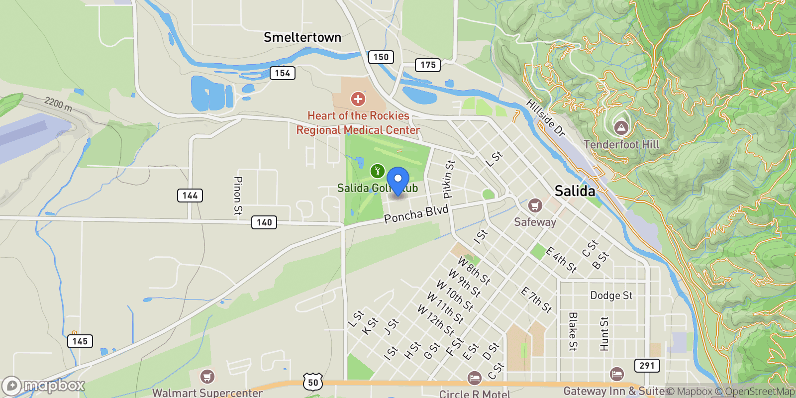 Map showing 546 Ouray Avenue, Salida, CO 81201, Salida, Colorado, United States.