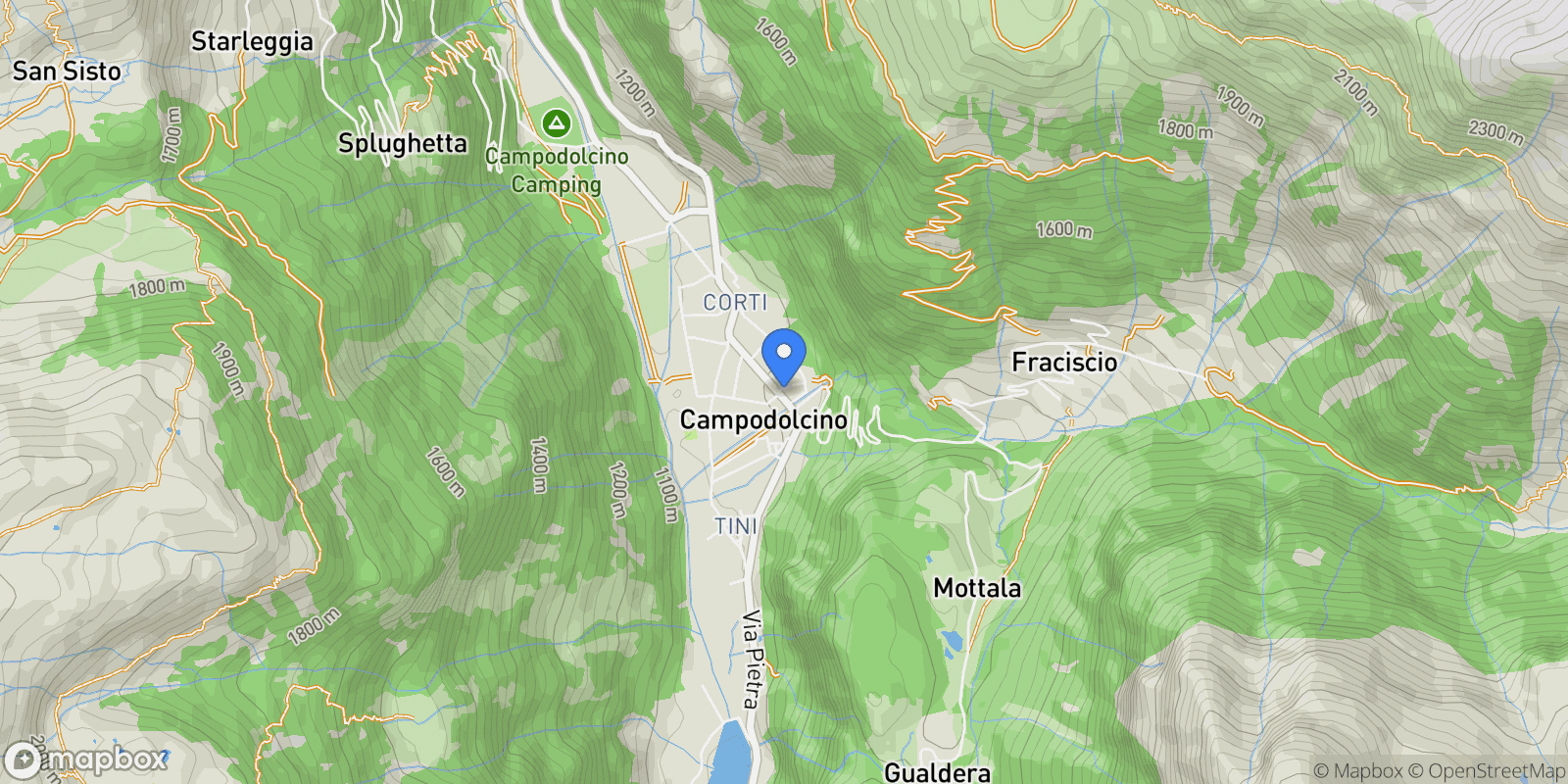 Map showing Via Acero , 1, Campodolcino, Lombardy, Italy.