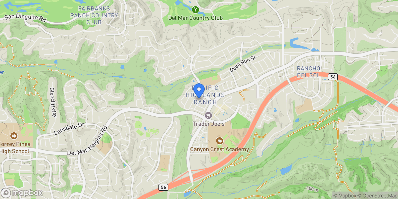 Map showing 13518 Moonflower Meadows Trail , San Diego, CA 92130, San Diego, California, United States.