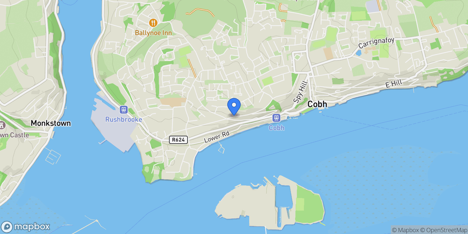 Map showing Lake Rd, Cobh, Co. Cork, Ireland, Cobh, County Cork, Ireland.