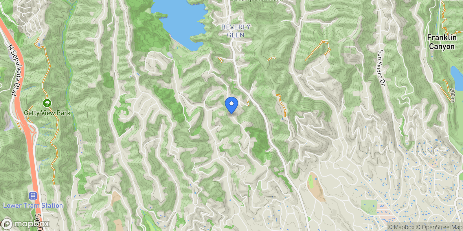 Map showing 1475 Bel Air Road, Los Angeles, California, United States.