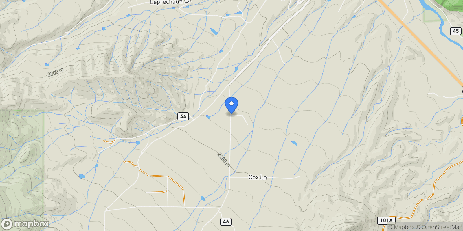 Map showing 1638 County Road 46, Howard, CO 81233, Howard, Colorado, United States.