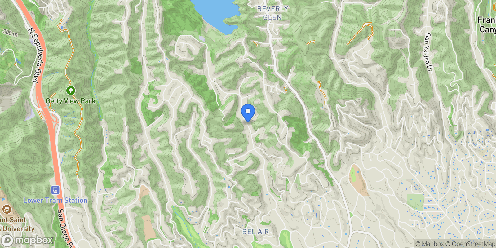 Map showing 1150 Stone Canyon Road, Los Angeles, California, United States.