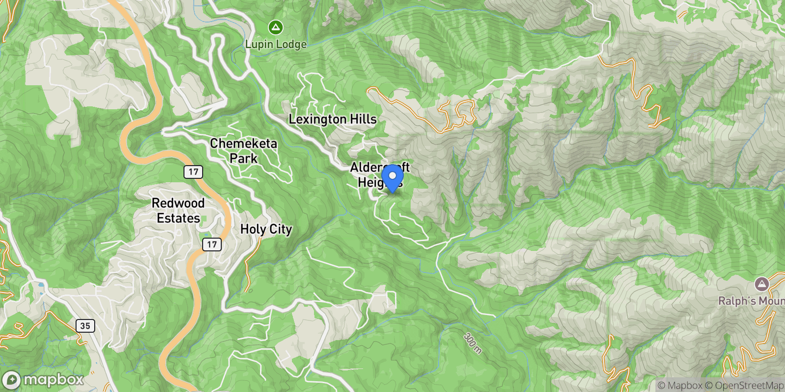Map showing 21565 Old Mine Road, Los Gatos, California, United States.