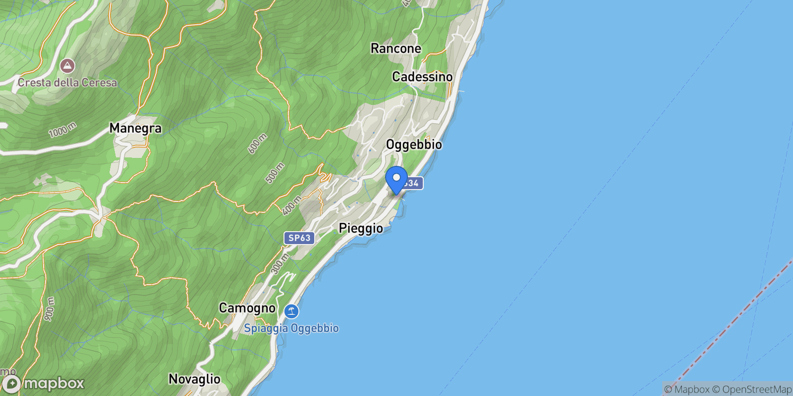 Map showing Via Nazionale 64, Gonte, Piedmont, Italy.