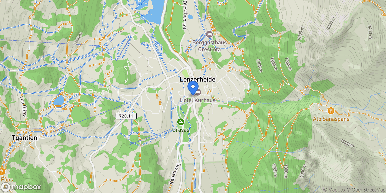 Map showing Vaz/Obervaz, Grisons, Switzerland.