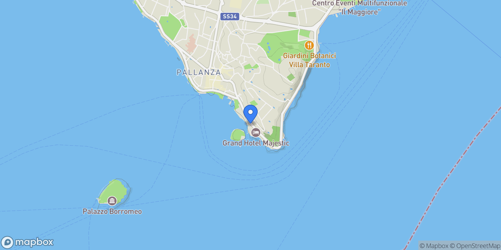 Map showing Via Vittorio Veneto 26, Verbania, Piedmont, Italy.