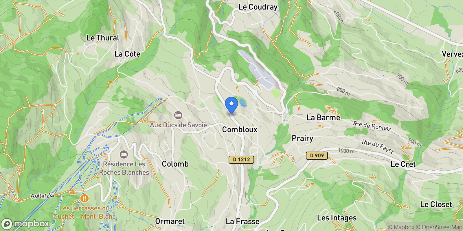 Map showing Combloux, Auvergne-Rhône-Alpes, France.