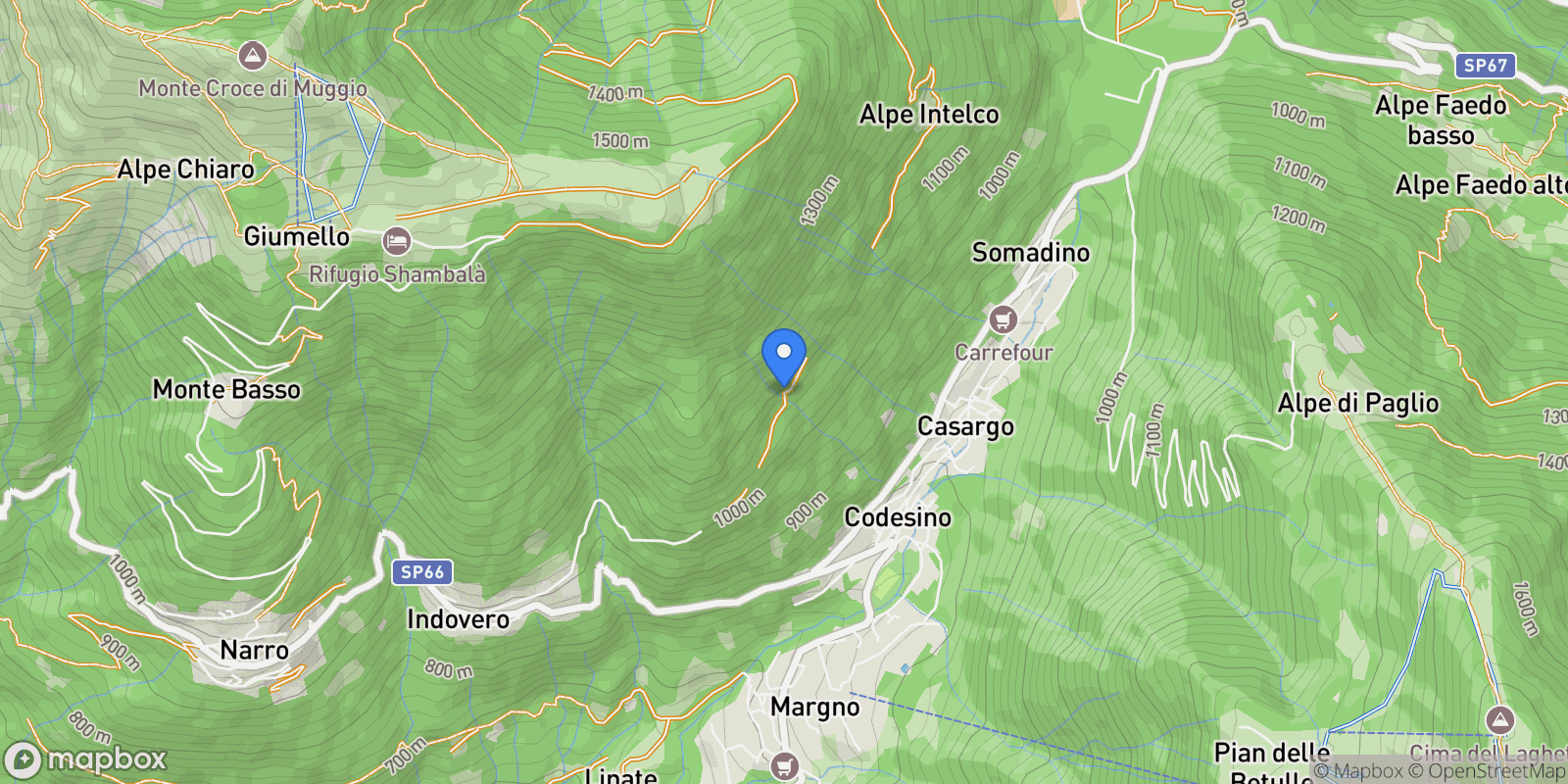 Map showing Via Pomaleccio, 23831 Casargo LC, Italy, Lombardy, Italy.
