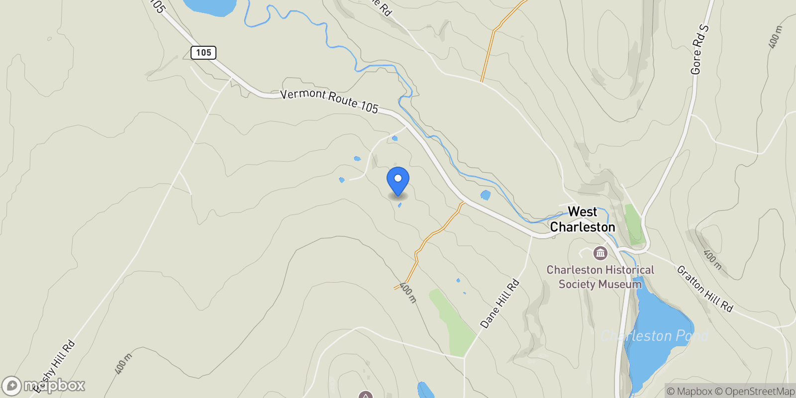 Map showing 372 VT Route 105, Charleston, VT 05872, Morgan, Vermont, United States.