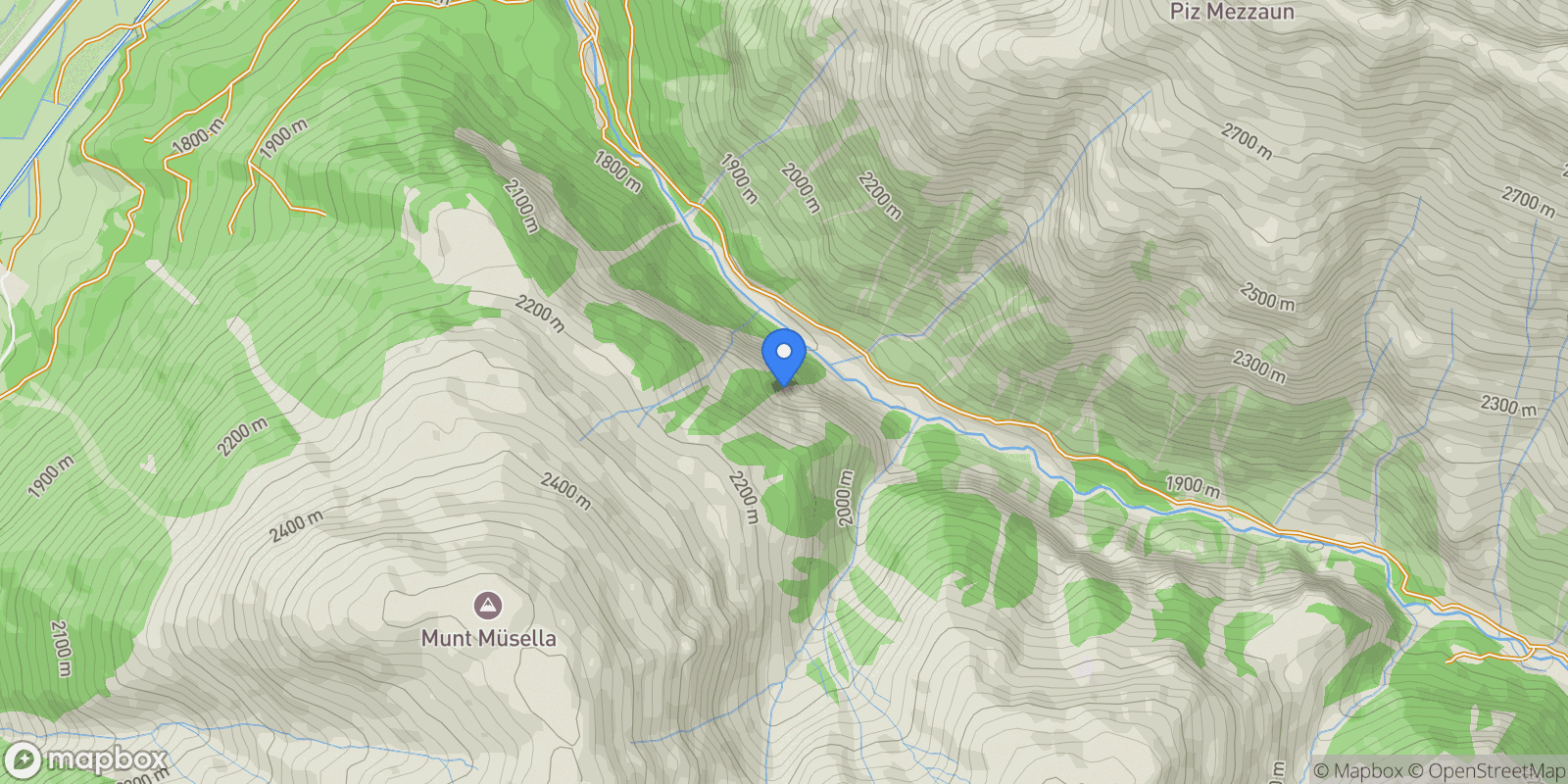 Map showing La Punt-Chamues-ch, Grisons, Switzerland.