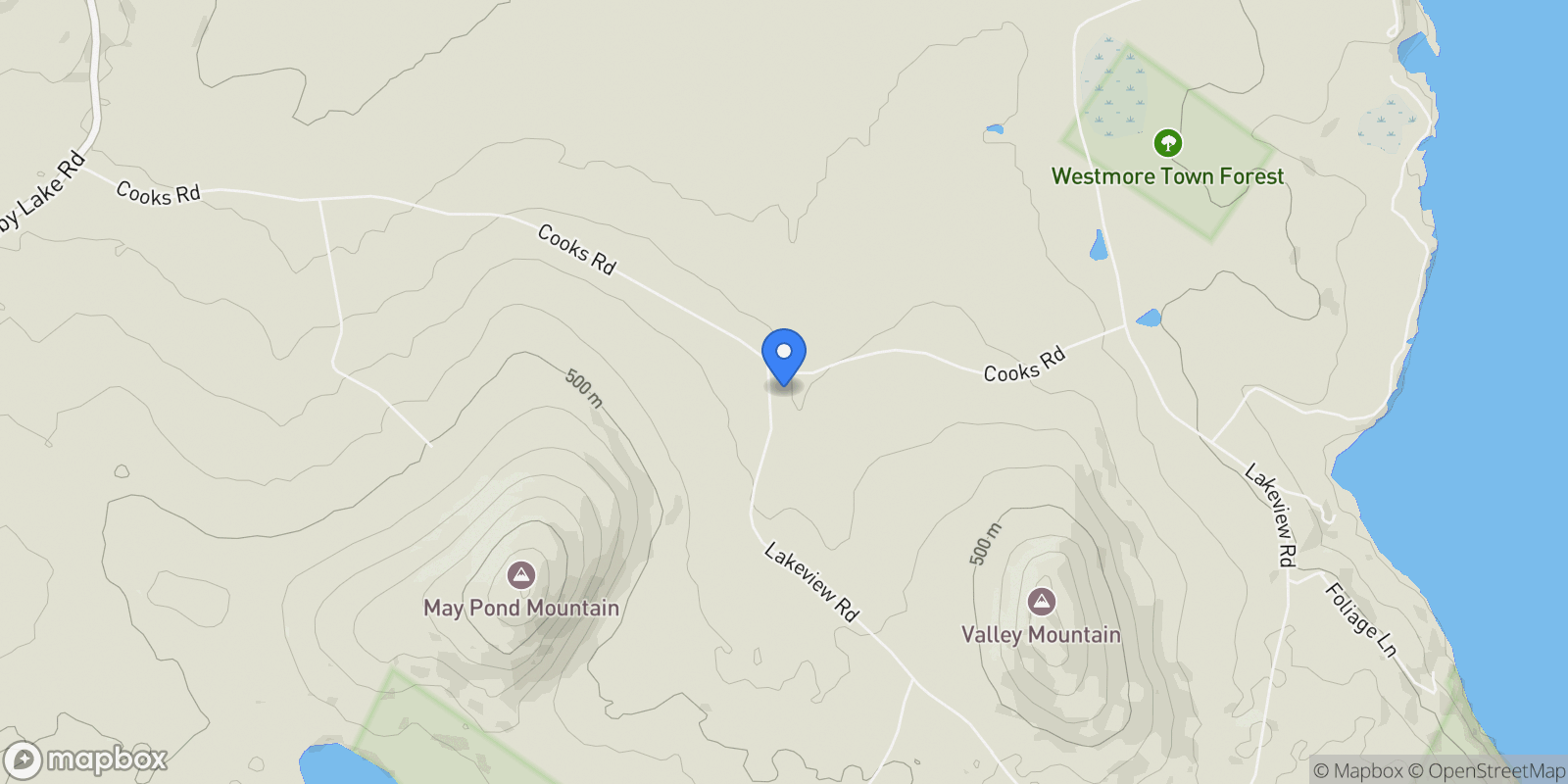 Map showing 51 Lake View Road, Westmore, VT 05822, Westmore, Vermont, United States.