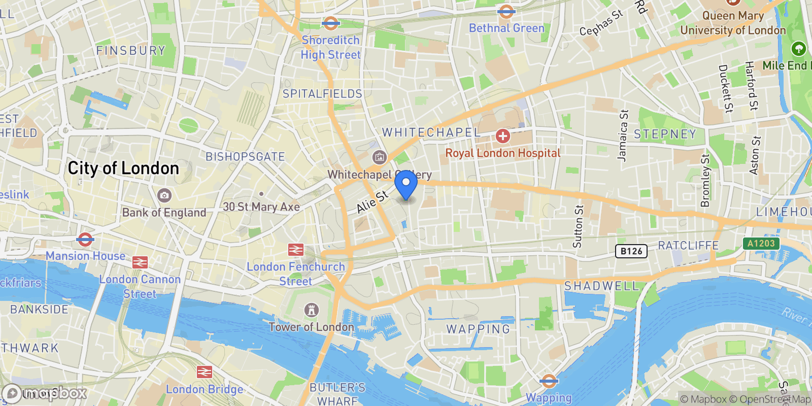 Map showing Cassia House, 30 Piazza Walk, London, London, England, United Kingdom.