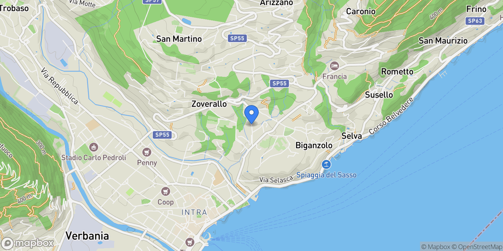 Map showing Pippo Rizzolio, Pallanza, Piedmont, Italy.