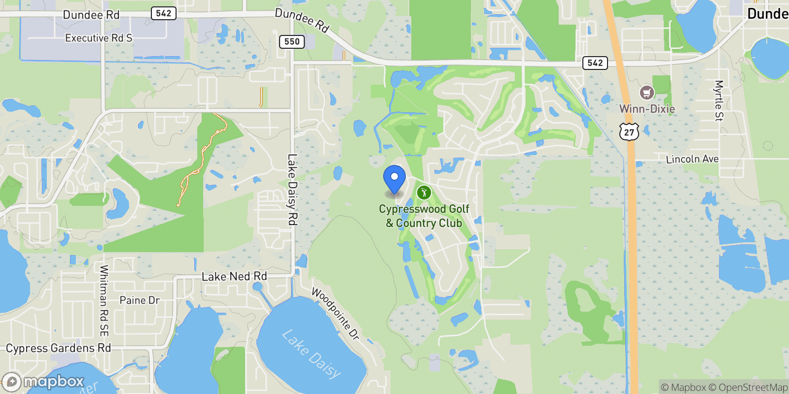 Map showing 4030 PALMA CEIA CIRCLE, WINTER HAVEN, FL 33884, Cypress Gardens, Florida, United States.