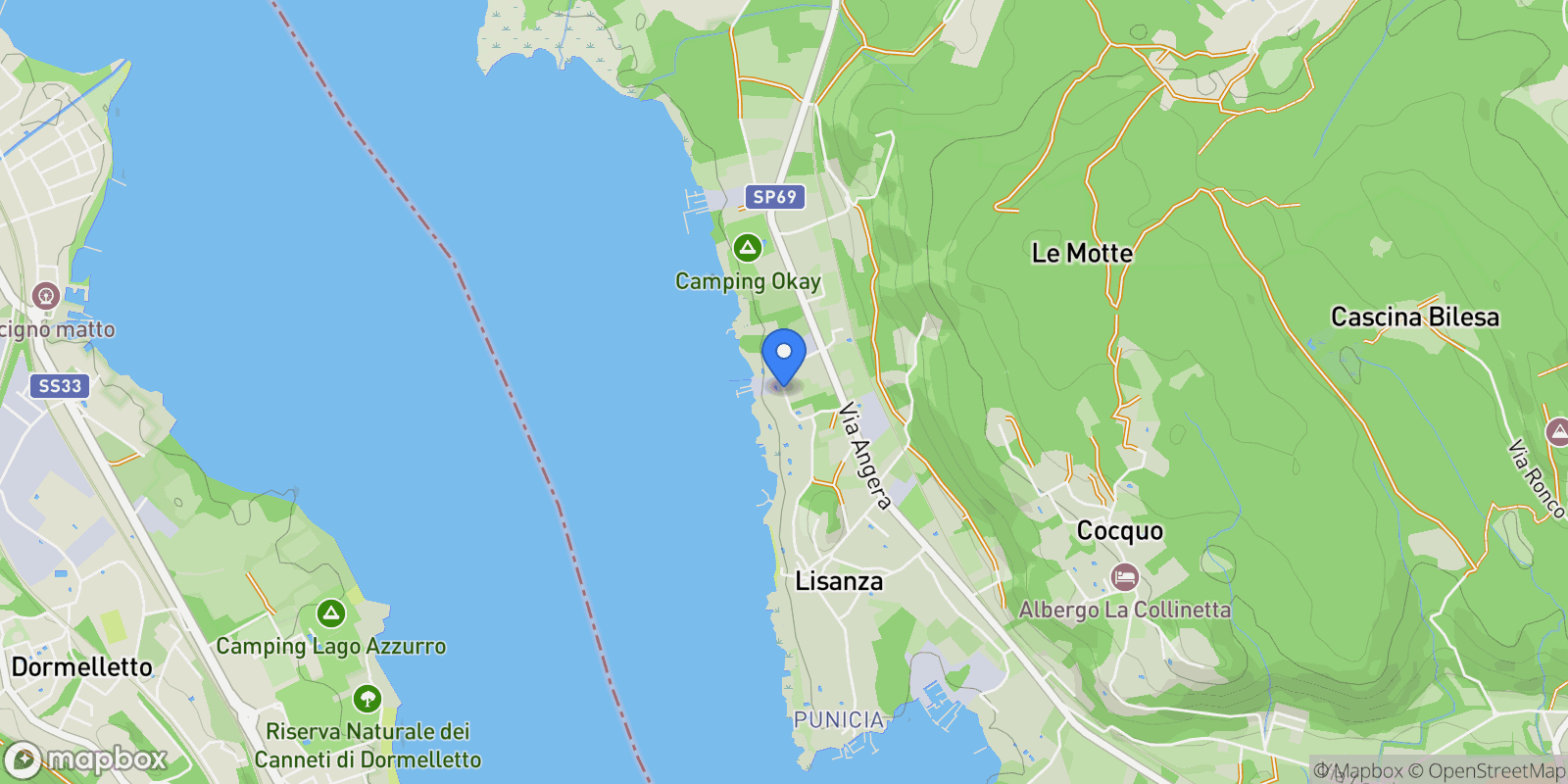 Map showing Via Riviera, Lisanza, Lombardy, Italy.