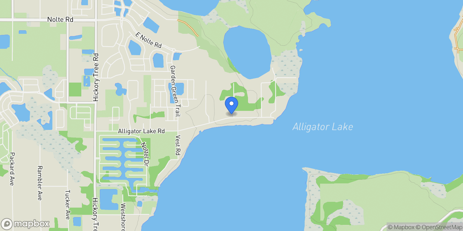 Map showing 5381 ALLIGATOR LAKE ROAD, ST CLOUD, FL 34772, St. Cloud, Florida, United States.