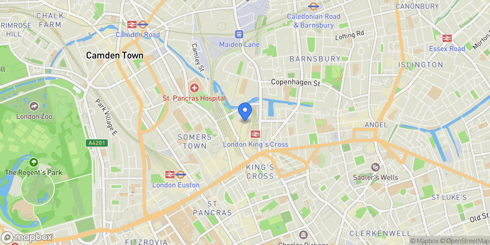 Map showing 1 Lewis Cubitt Square, London, England, United Kingdom.