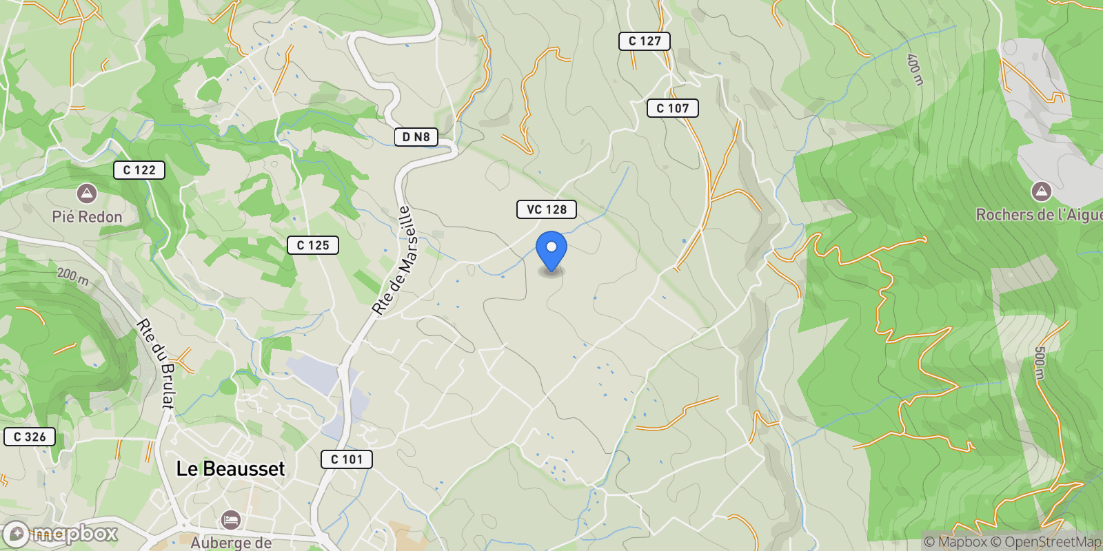 Map showing Le Beausset, Provence-Alpes-Côte d'Azur, France.