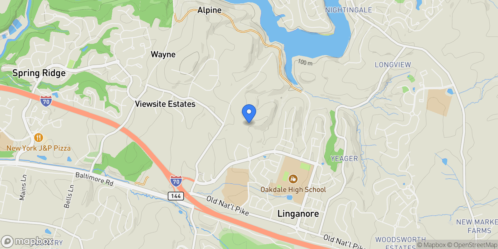 Map showing 6006 ANCURT MEWS, FREDERICK, MD 21701, Frederick, Maryland, United States.